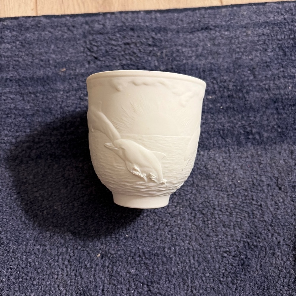 Lladro “Dolphins at Play” Vintage Votive Candleholder/Cup Excellent Condition